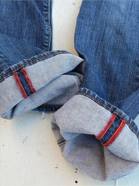 Women's GAP Jeans Blue Straight 4L Selvedge 1969 Redline Wide Leg Classic City